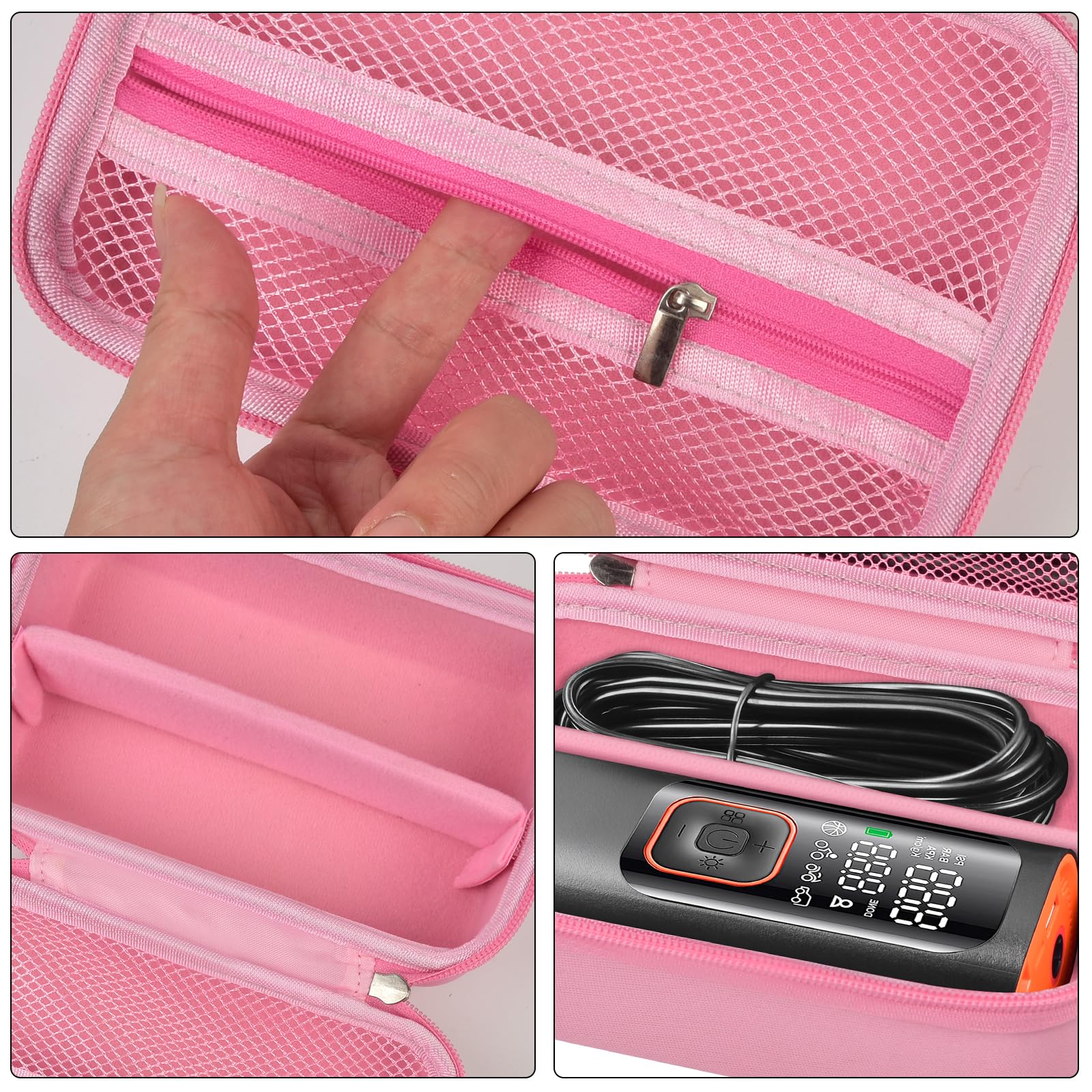 Car Tire Inflator Storage Case - Hard EVA Holder For Skight, LOLSSA, Teffim Portable Air Compressors And Accessories - Waterproof & Shockproof