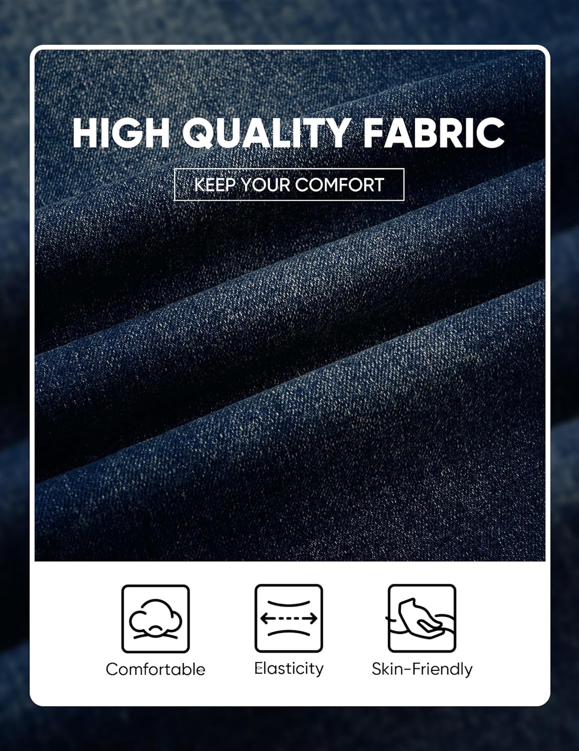 JMIERR Mens Jeans Regular Straight Fit Casual Stretch Denim Pants - Image 7