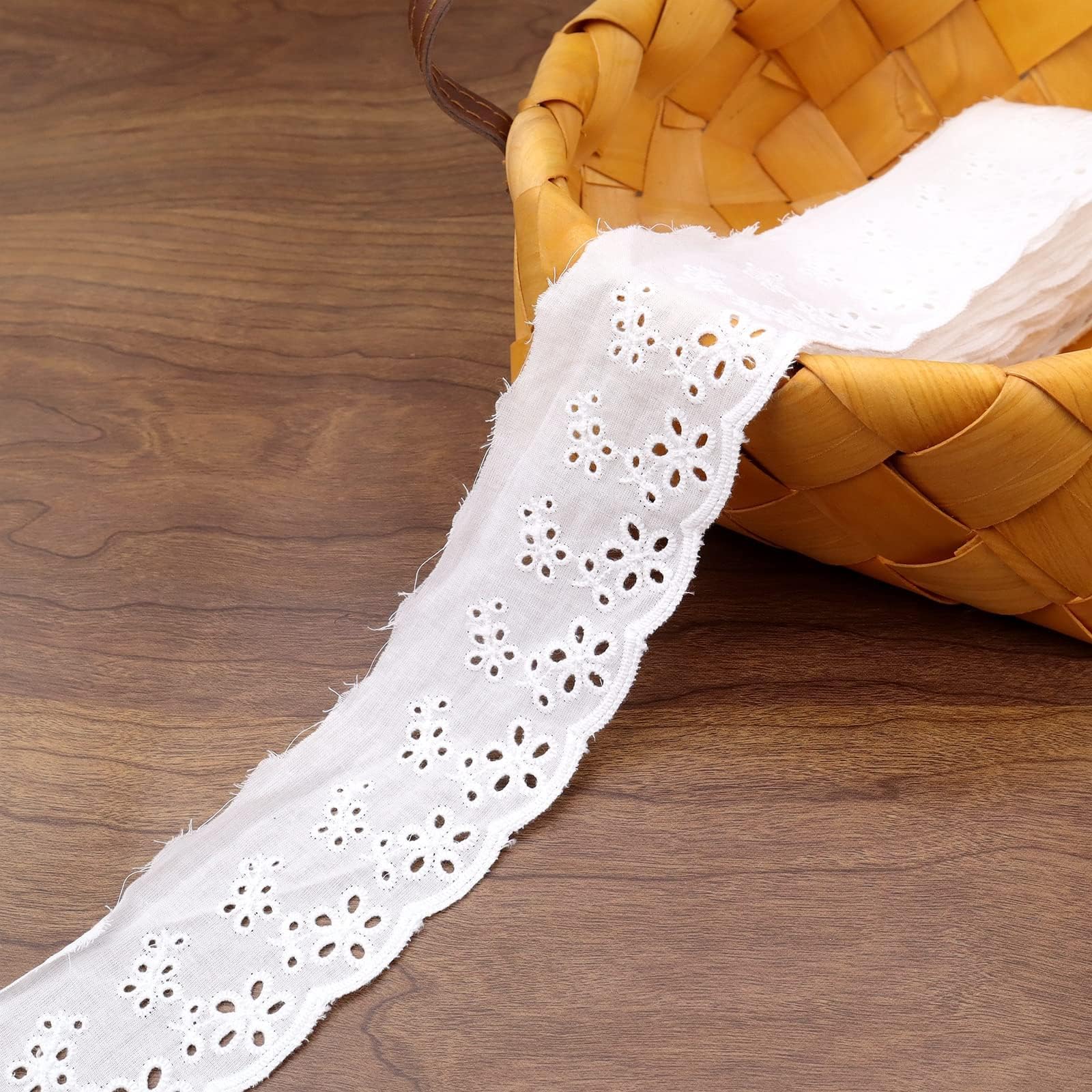 White Eyelet Trim Containers main image 0
