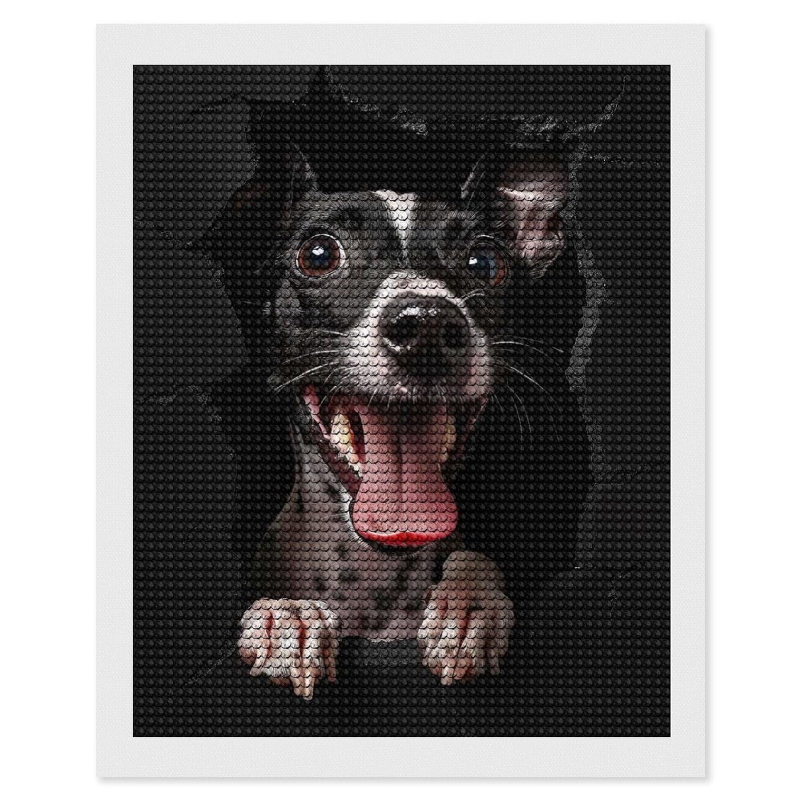 Junmoney Italian Greyhound Diamond Painting Canvas Kit 16"x20", Leisure Activity, Aesthetic Room Decor, with Tool Kit, DIY, Gift