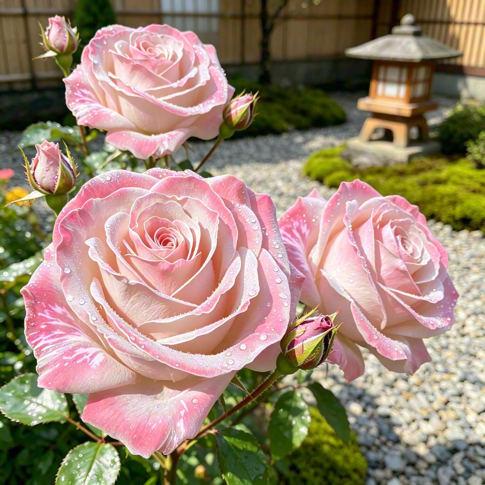 Kübelgeeignete Rosenpflanzen, langanhaltende Blütenzeit-4Rhizom-d