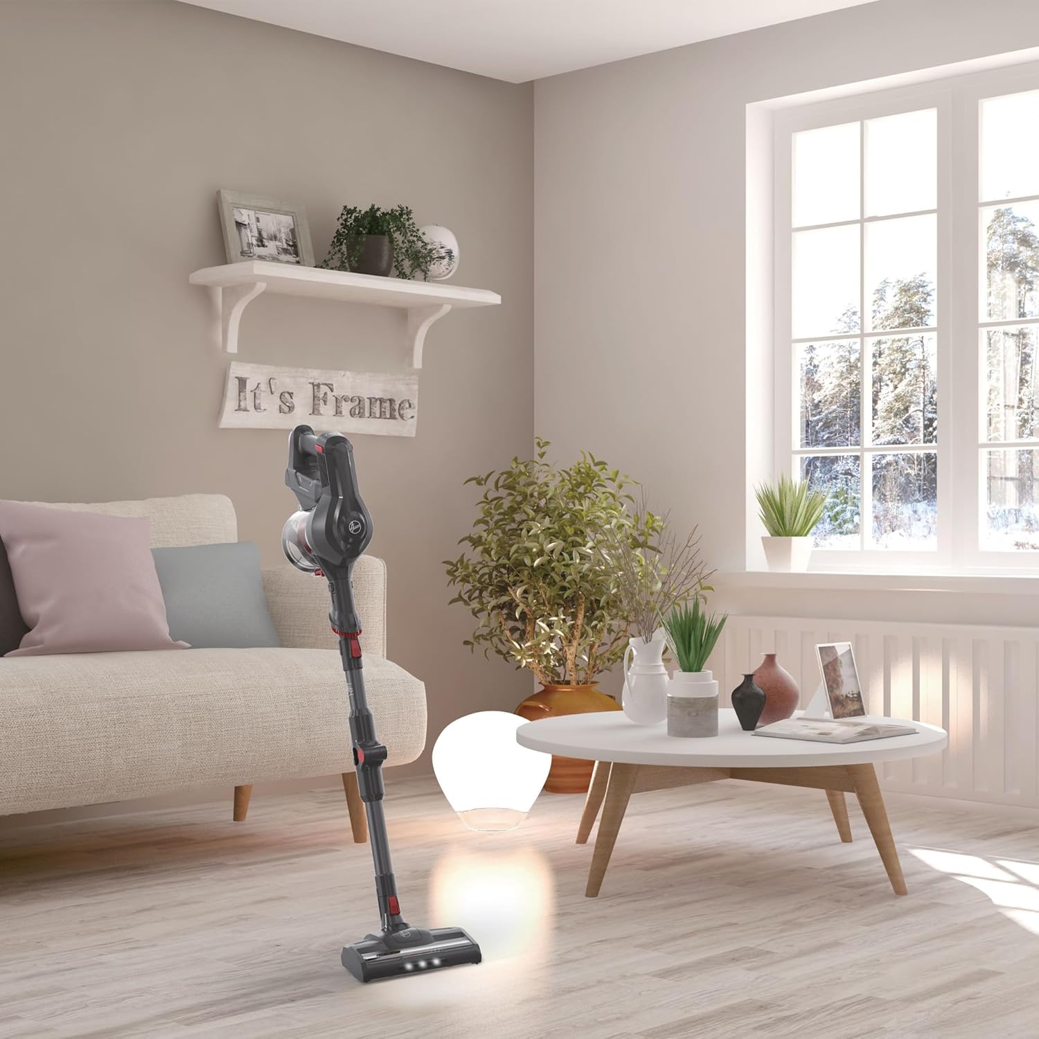 Hoover HF1 with LED lights on floor nozzle