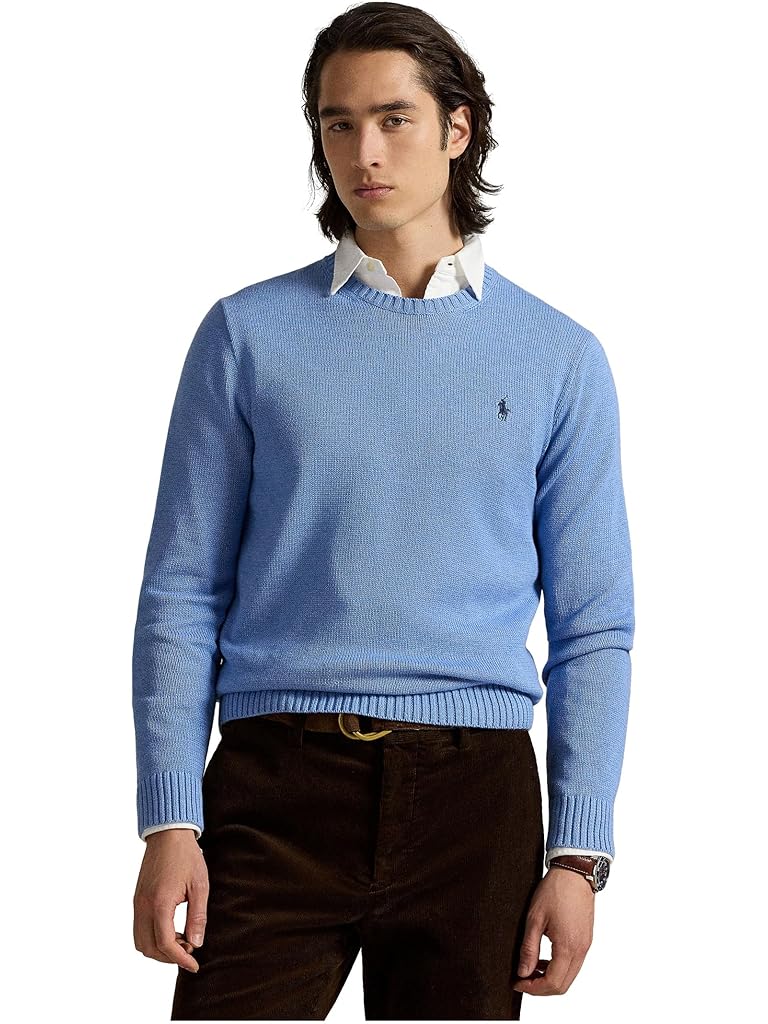 Blue Polo Ralph Lauren Cotton Crewneck Sweater