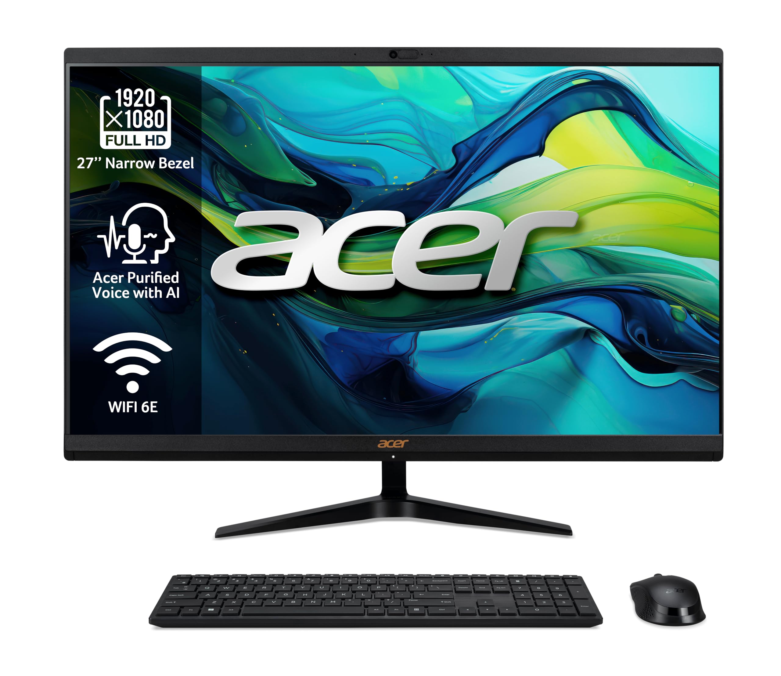 Acer Aspire C27-1800 - Komputer stacjonarny All-in-One 27" FHD LED LCD (Intel Core i5-12450H, 16 GB DDR4, 1024 GB SSD, Wireless Keyboard/Wireless Mouse) - Windows 11 Home