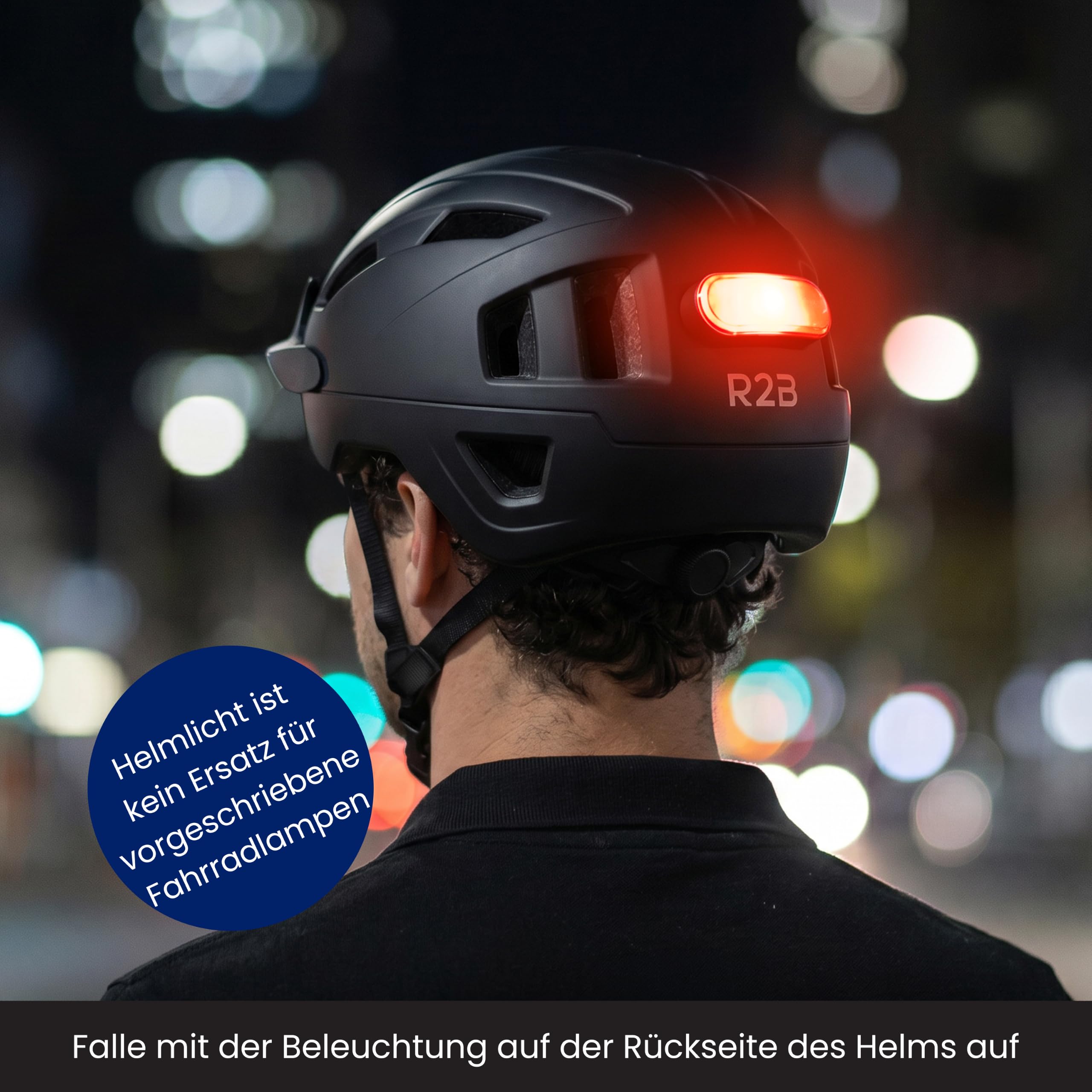 R2B Speed Pedelec Helm mit LED Beleuchtung, Abnehmbares Visier, NTA Certified, Fahrradhelm Damen & Herren, leichter Schnorchelhelm, s Pedelec Helm