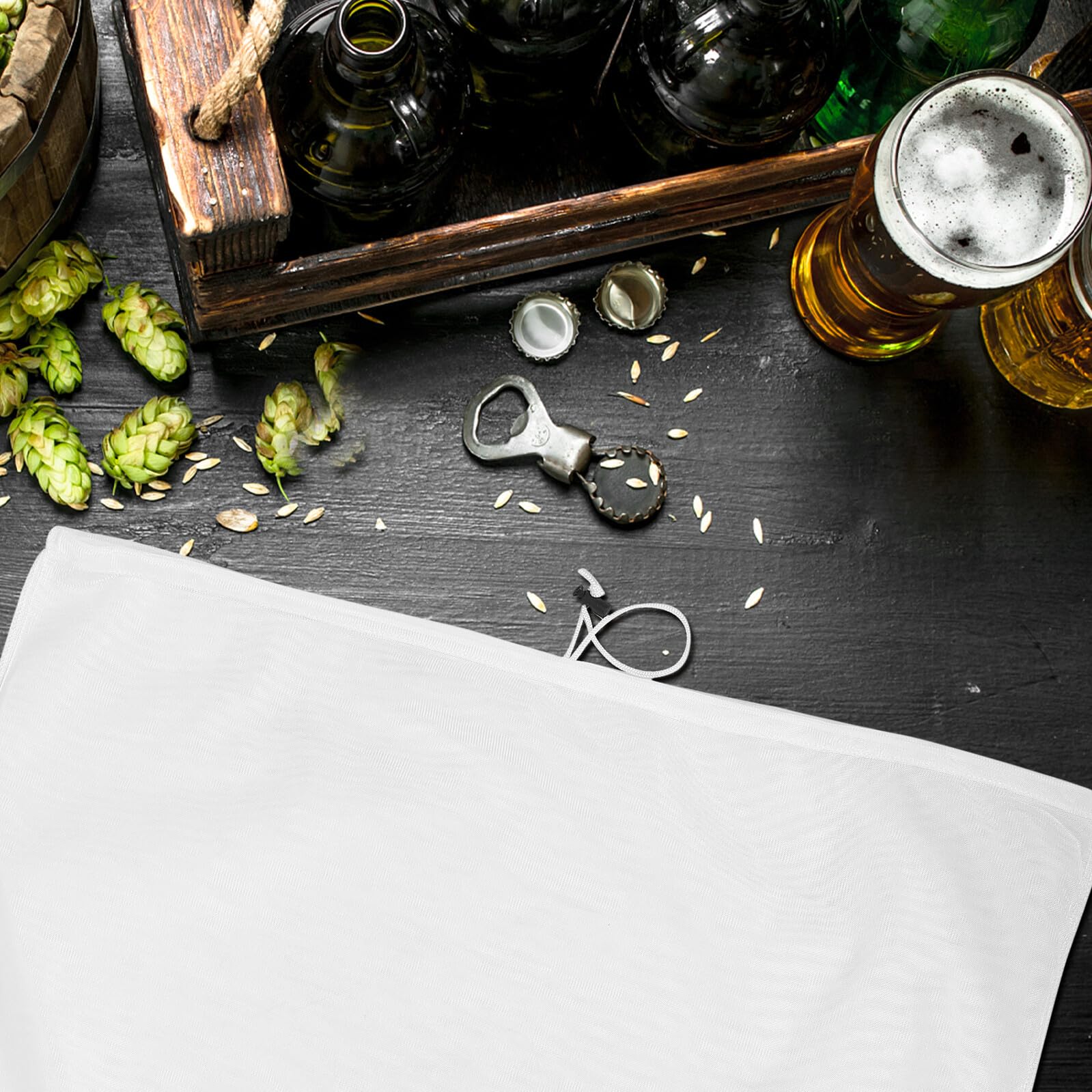 5 Piezas Bolsa Filtro Reutilizable para Leche Vegetal y Cerveza Malla Fina de Resistente Colador Multiusos para Jugos y Té para Uso Doméstico