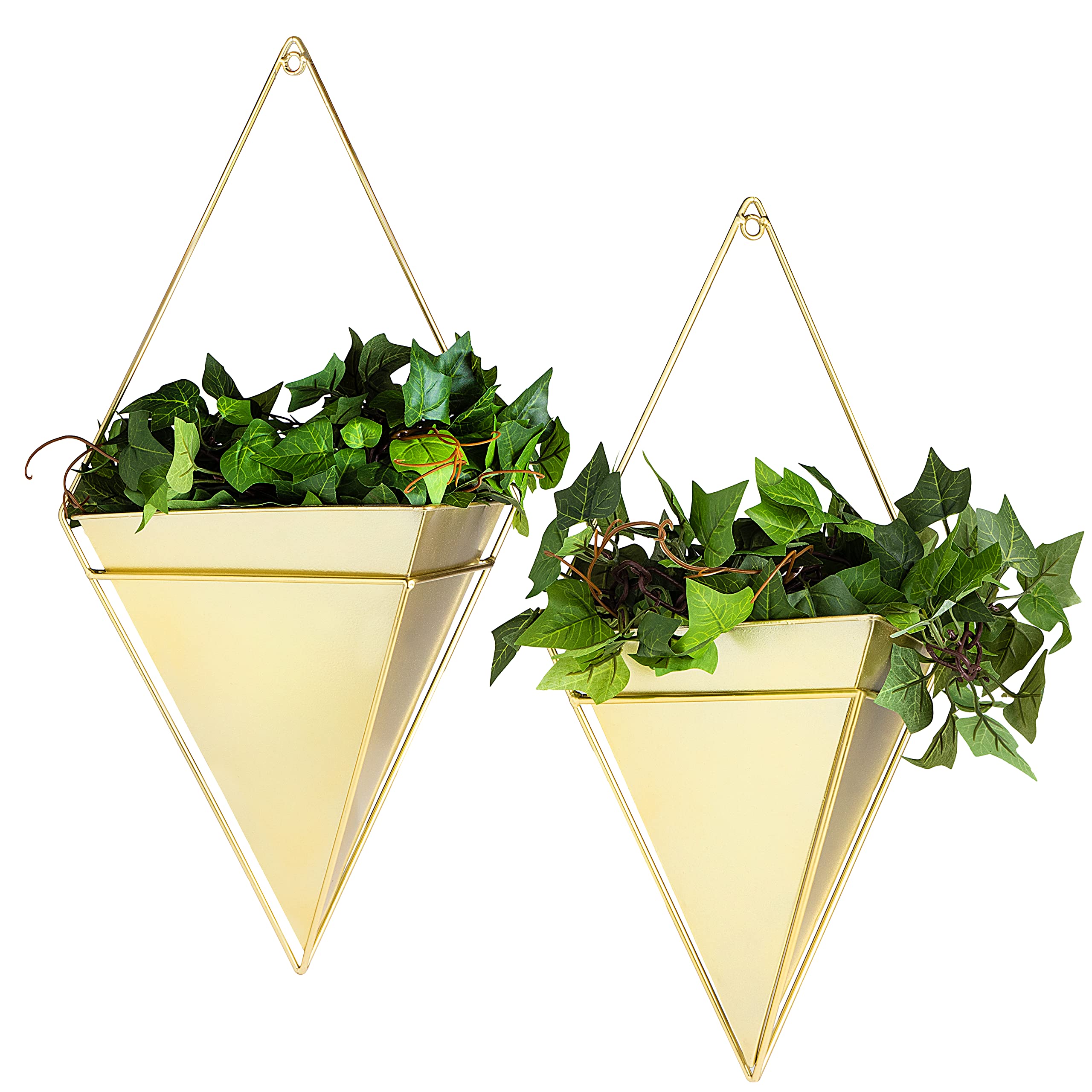 Dwell Studio Metal Triangle Wall Planter, Set of 2, Gold