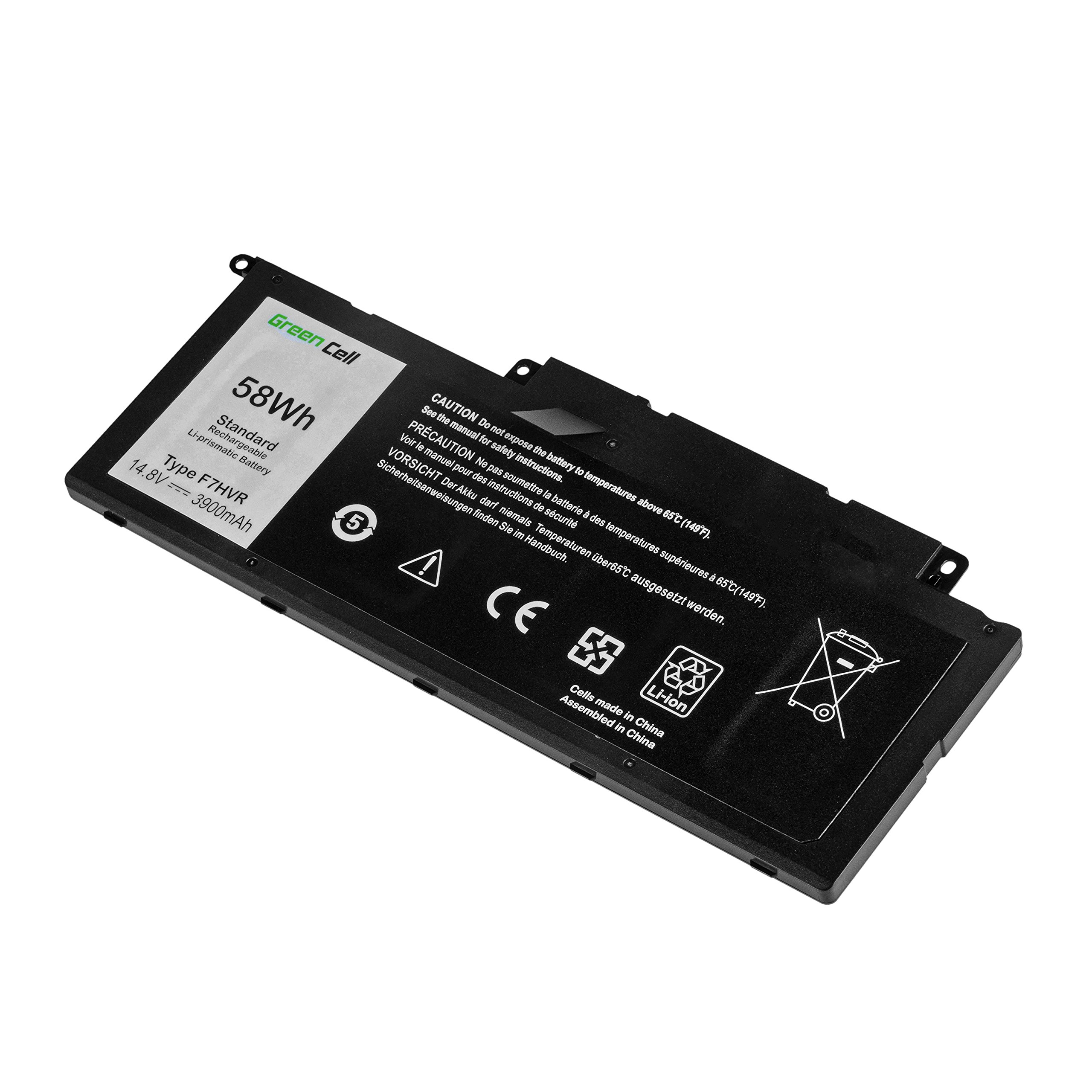 Green Cell Bateria F7HVR G4YJM 62VNH 062VNH do Laptopa Dell Inspiron 7537 7737 7746 P24E P24E001 P24E002 P36F P36F001 (3800 mAh, 14.4-14.8 V, Kolor Czarny)