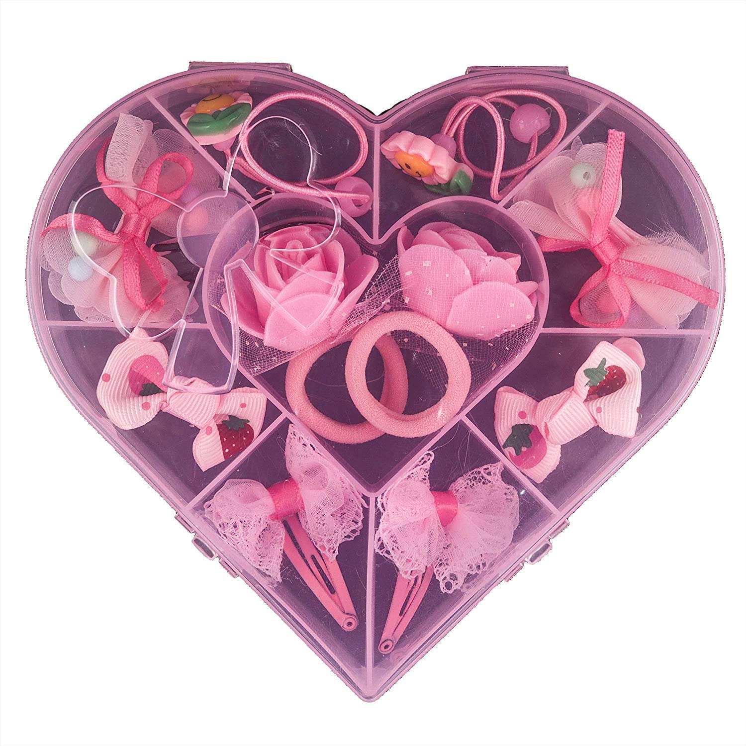 Gracious Mart Heart Mix Style Head wear Set Children Accessories Ribbon Bow Full Covered Clips Hairpins Girls Princess Crown Headdress [10 PECS | PINK HEART SHAPE | Pack Of 1] (B08LDNW9H1) Amazon Price History, Amazon Price Tracker