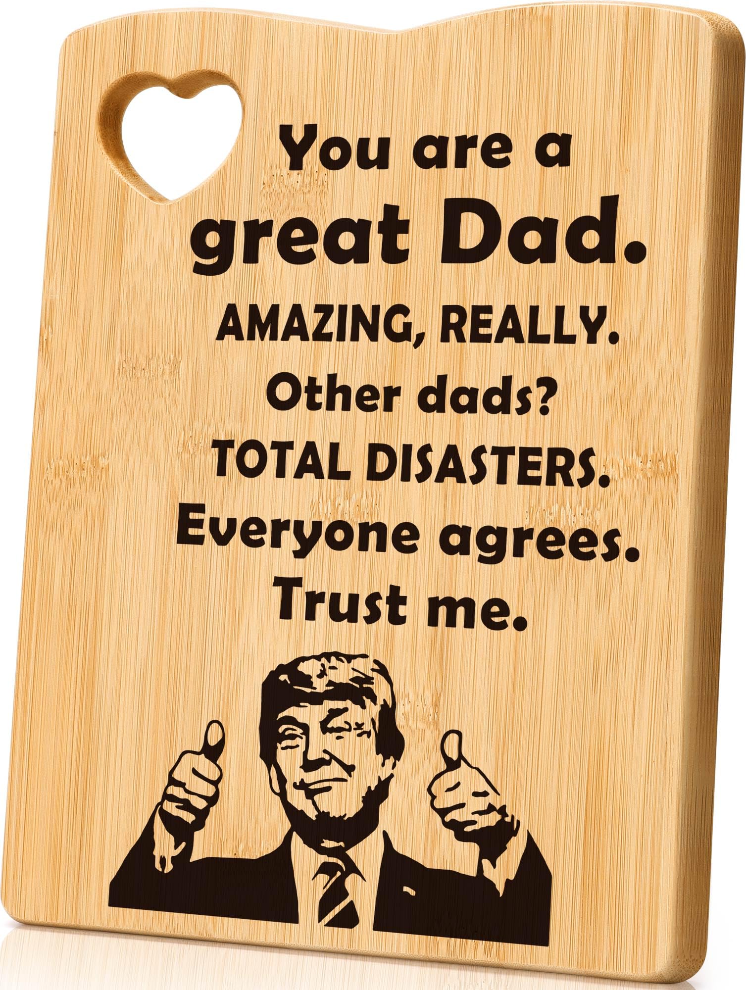 BackURyearBest Dad Birthday Gifts, Fathers Day Dad Gifts From Daughter Son, New Dad Gifts, Funny Cutting Board Gifts for Dad, Thank You Gifts Christmas Gifts for Dad, Dad Kitchen Decorations