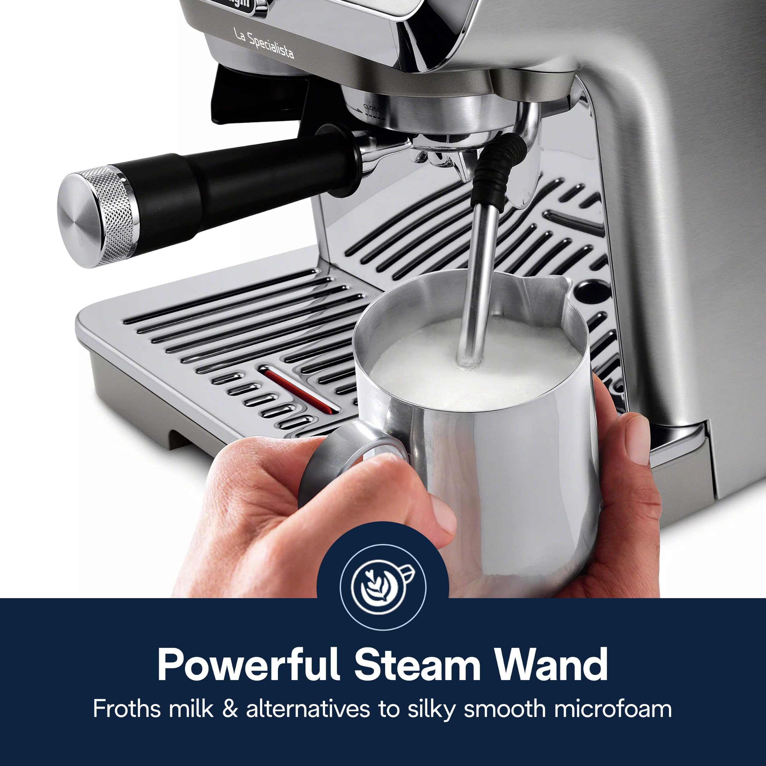 De'Longhi La Specialista Arte Evo Espresso Machine with Coffee Grinder | #1 Worldwide Espresso Machine Maker, 4 Preset Recipes, Built-in Grinder, Powerful Milk Frother, Barista Toolkit Included