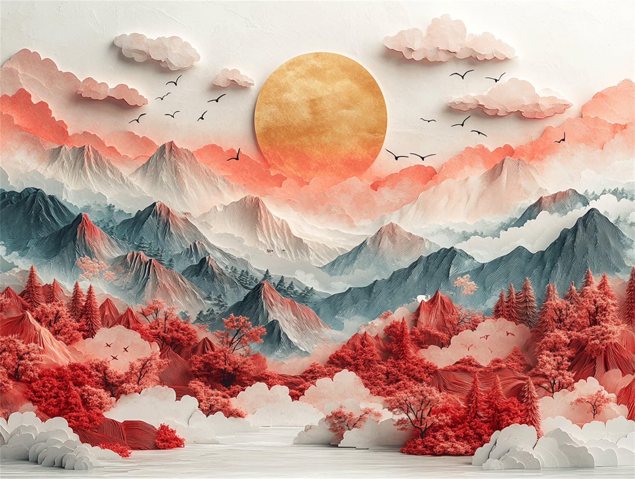 Puzzle 6000 Pieces Coucher de Soleil Puzzle Bois Dessin animé n-444