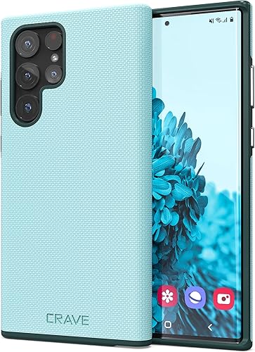 Crave Funda para Galaxy S22 Ultra, funda de doble capa de protección a prueba de golpes para Samsung Galaxy S22 Ultra 5G (6.8 pulgadas) - Aqua