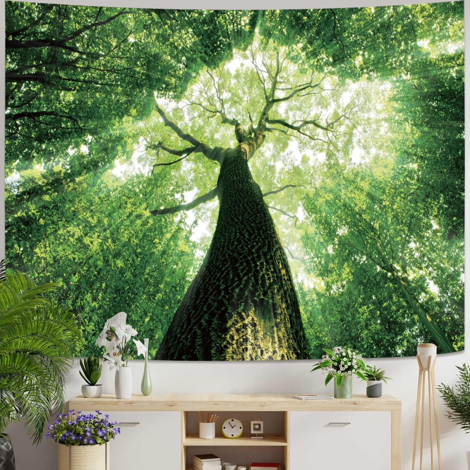 Skcess Wall Towel 200 x 200 cm Tapestry Forest Nature Landscape