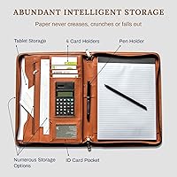 Vista 2 de Cossini portafolio comercial / portadocumentos de cuero PU premium con cierre y manga interior con tableta de 10.1 pulgadas