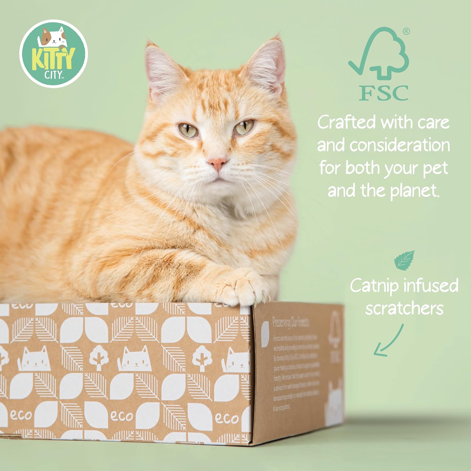 Kitty City Sustainability FSC スクラッチャー 4個パック