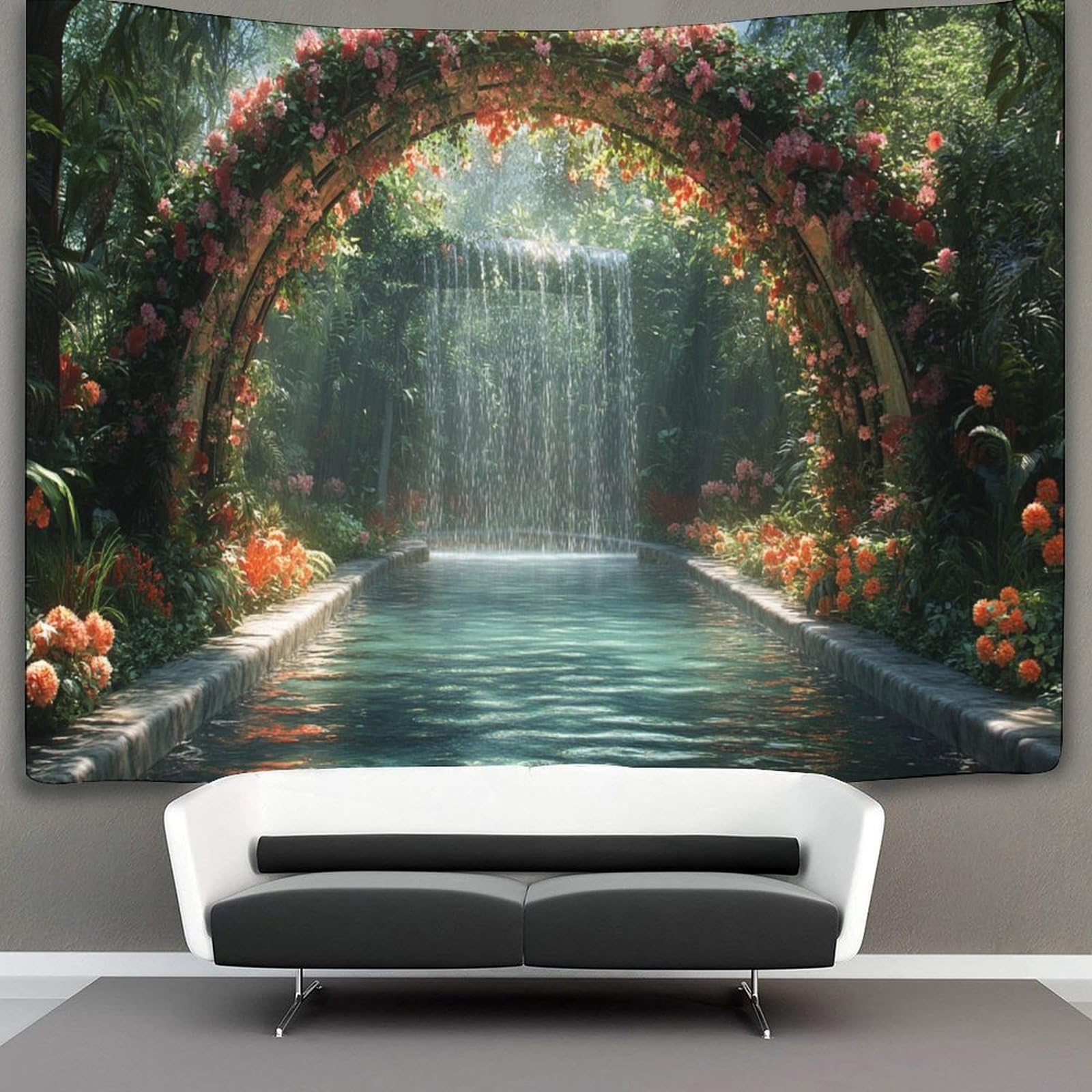 Kaiyun Style-14 Waterfall Tapestry Garden Tapestry Wall Hanging Tapestries For Bedroom Living Room Apartment Dorm Decorations Wall Art Decor 180Cmx230cm