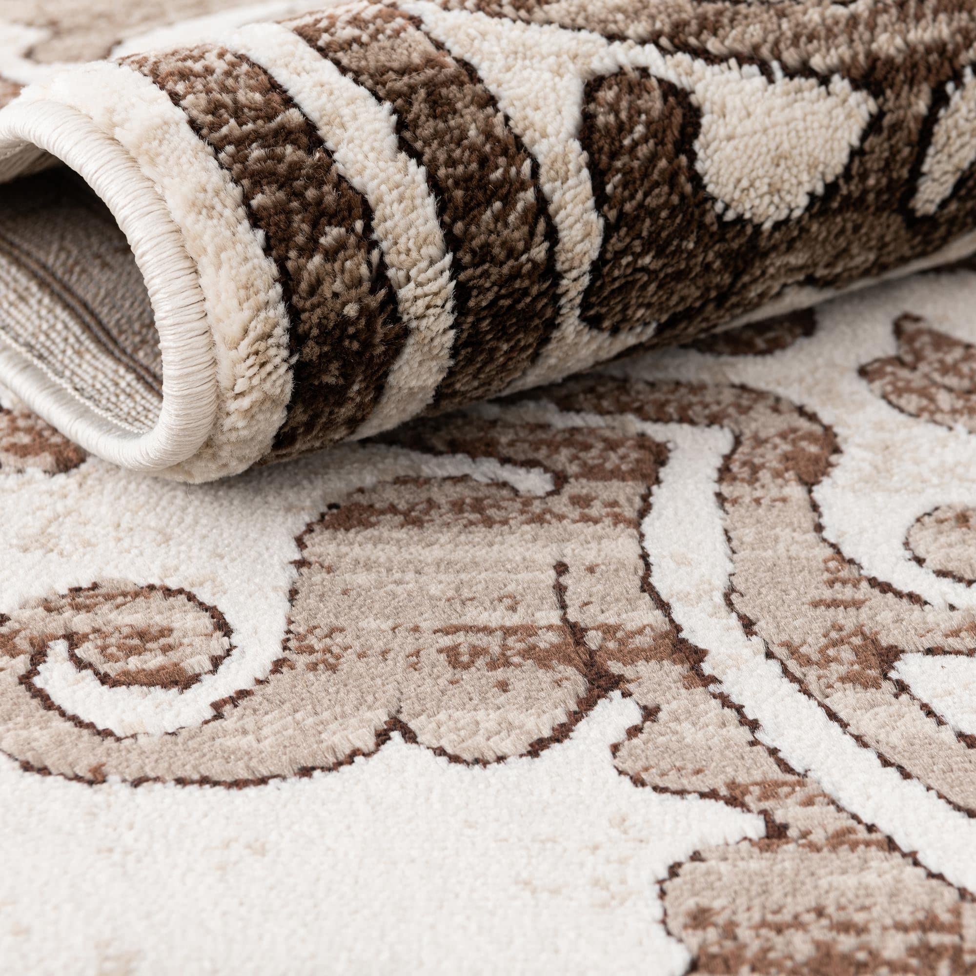 Rugs.com Hermitage Collection Rug – 6 Ft Runner Chocolate Brown Medium Rug Perfect for Hallways, Entryways