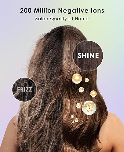 Miniatura 5 de Secador de pelo con difusor para cabello rizado, secador de pelo iónico negativo, secadora de alta velocidad con motor sin escobillas de 110, 000