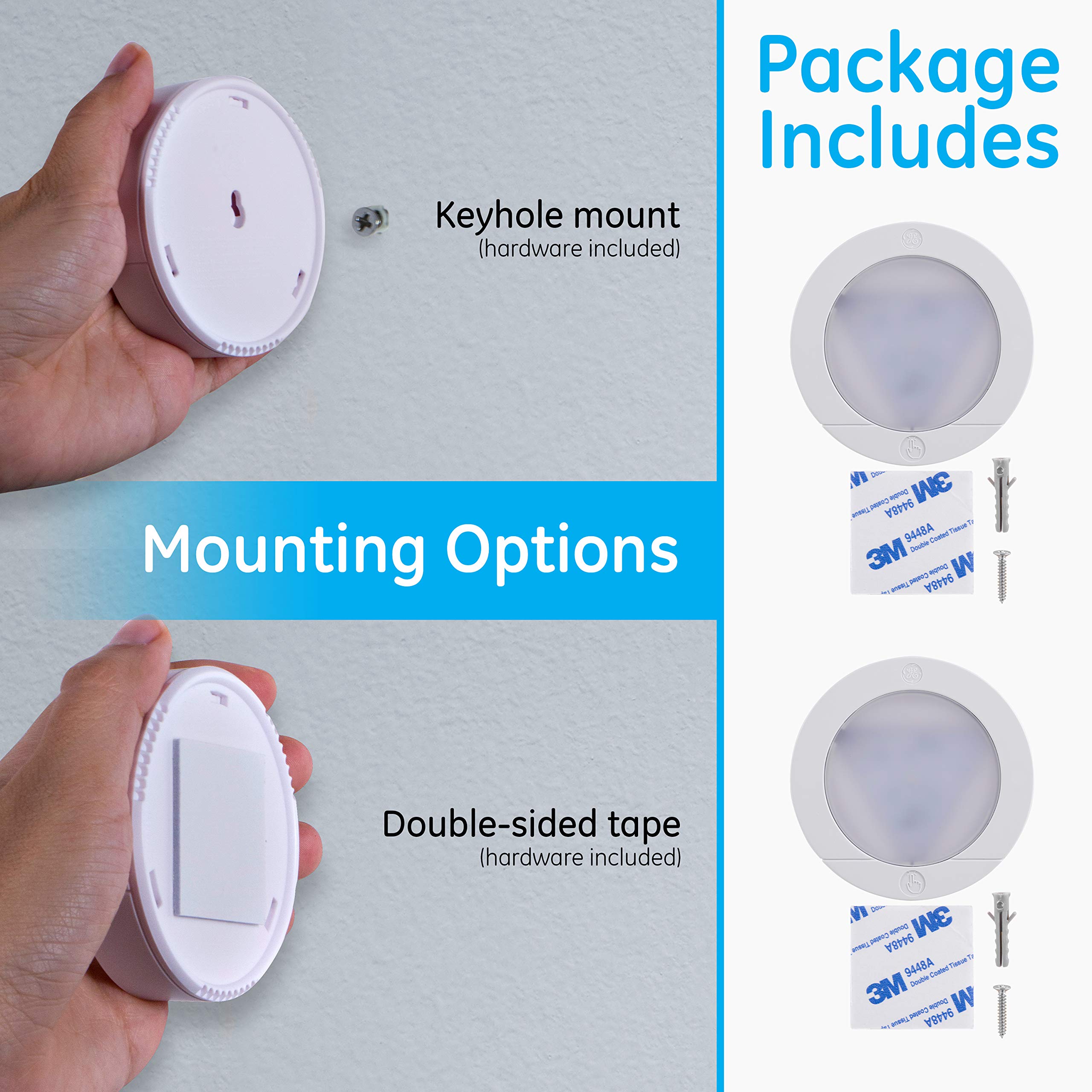 GE, Wireless, Battery Operated, 20 Lumens, Touch Activated On/Off