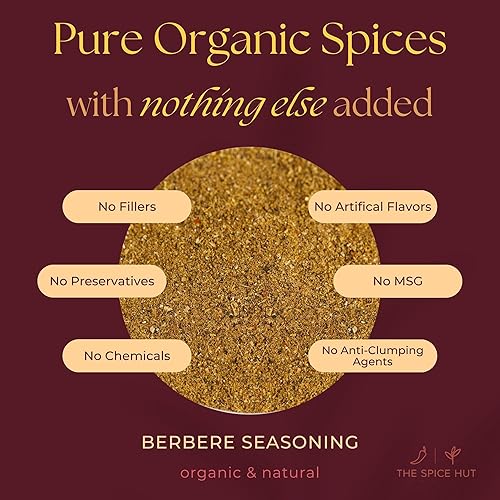 Miniatura 3 de Spice Hut - Mezcla de especias etíopes berberberes orgánicas, auténtica mezcla de condimentos africanos para cocinar sabrosos platos de carne y