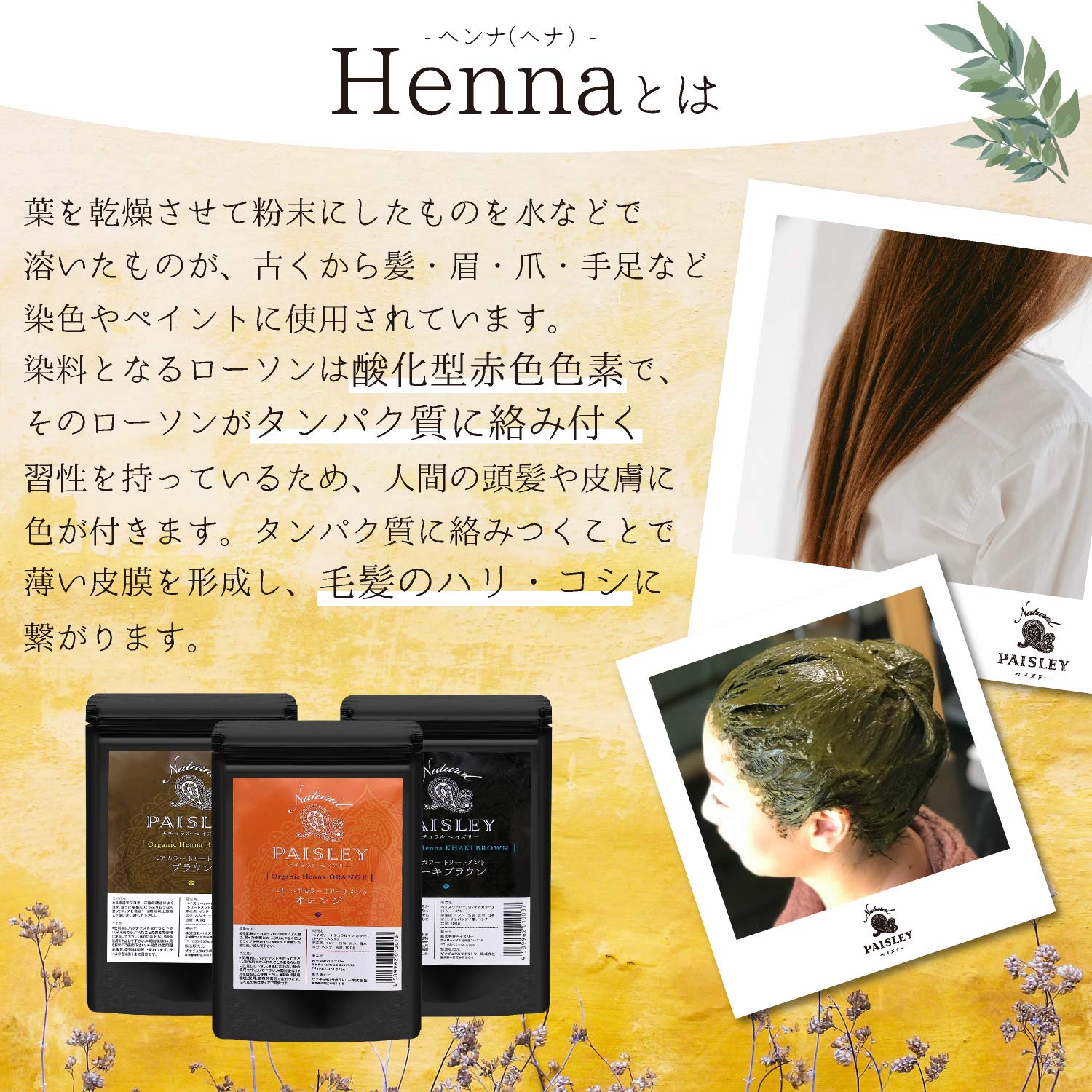 Amazon | ペイズリーヘナ Natural Paisley organic (ブラウン
