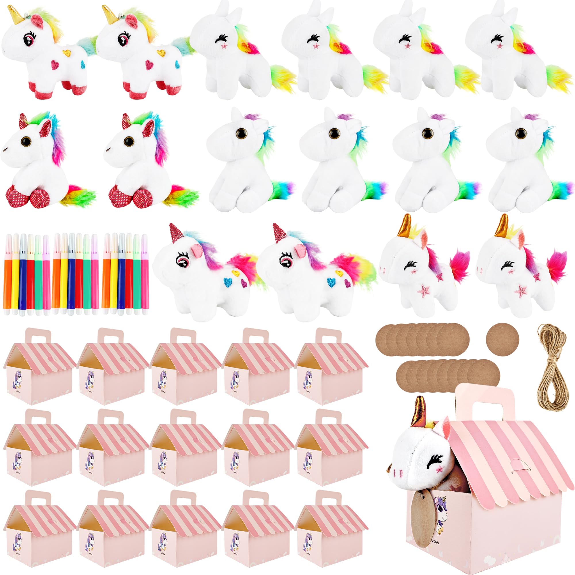 View 1 of *** only comes with the unicorns **
Flahard Unicorn Plush Keychain Party Favor Set