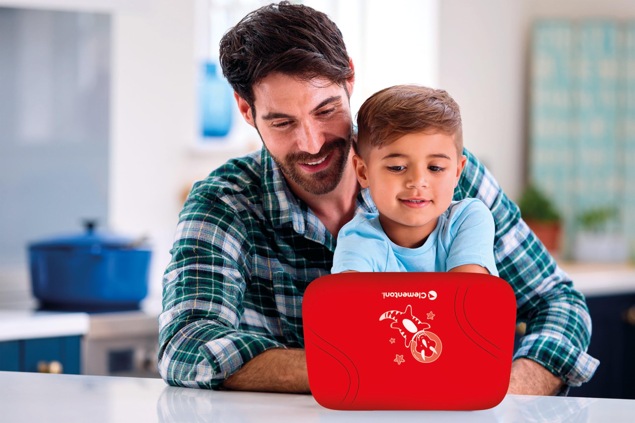 Clementoni - Computer Kid Smart Laptop Educativo Bambini 4+ Anni, 30 attività Educative, Gioco Elettronico per Imparare Lettere, Numeri e Musica, Mouse e Batterie Inclusi, Lingua Italiana, 16482