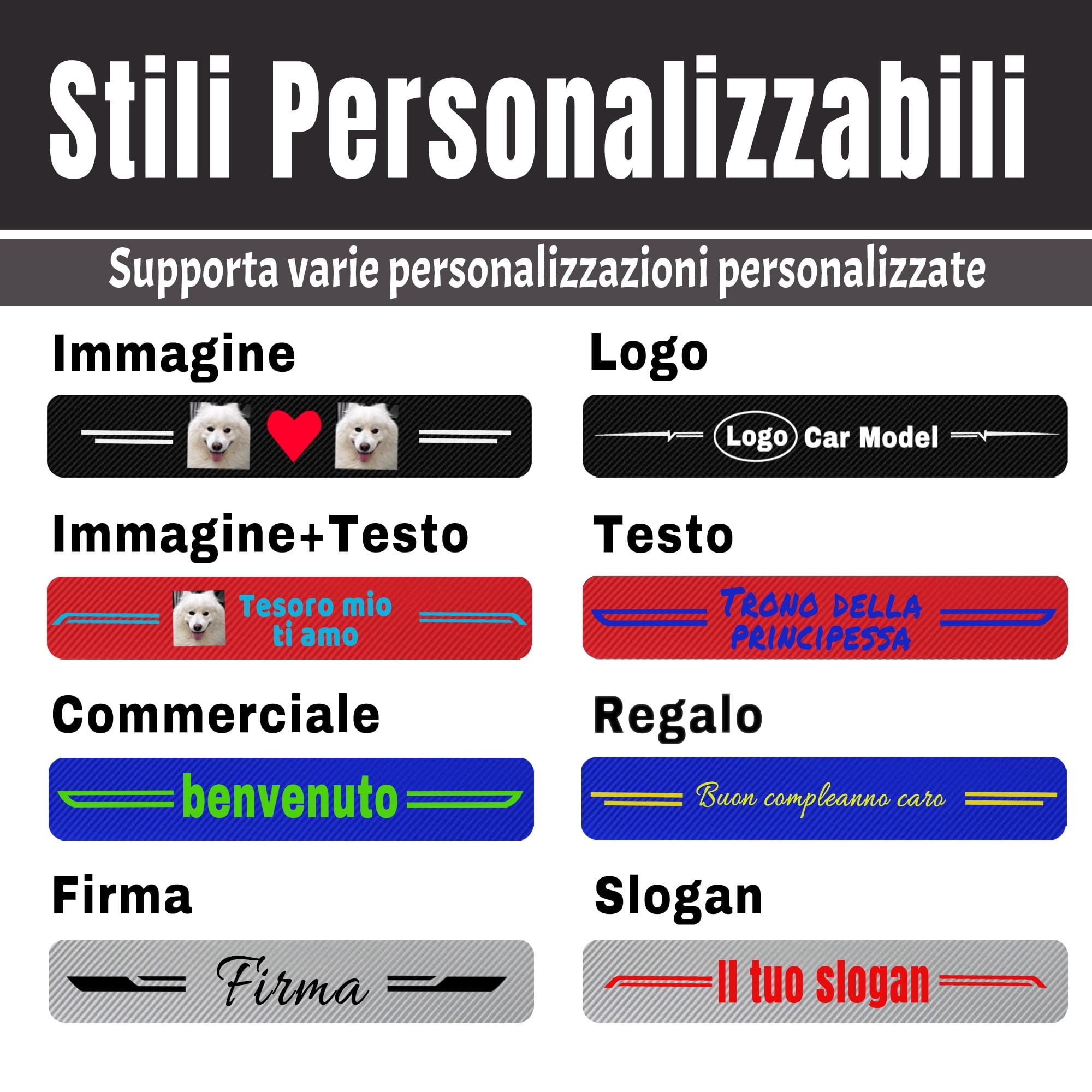 Strisce Protettive Battitacco Auto Personalizzabile – Adesivo Soglia Porta in Fibra di Carbonio, Protezione Antigraffio per Bagagliaio e Portiere