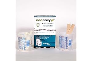 Ecopoxy Flowcast (750ML) C/W Mixing KIT: Crystal Clear Epoxy Resin for Stunning Casts and Coatings