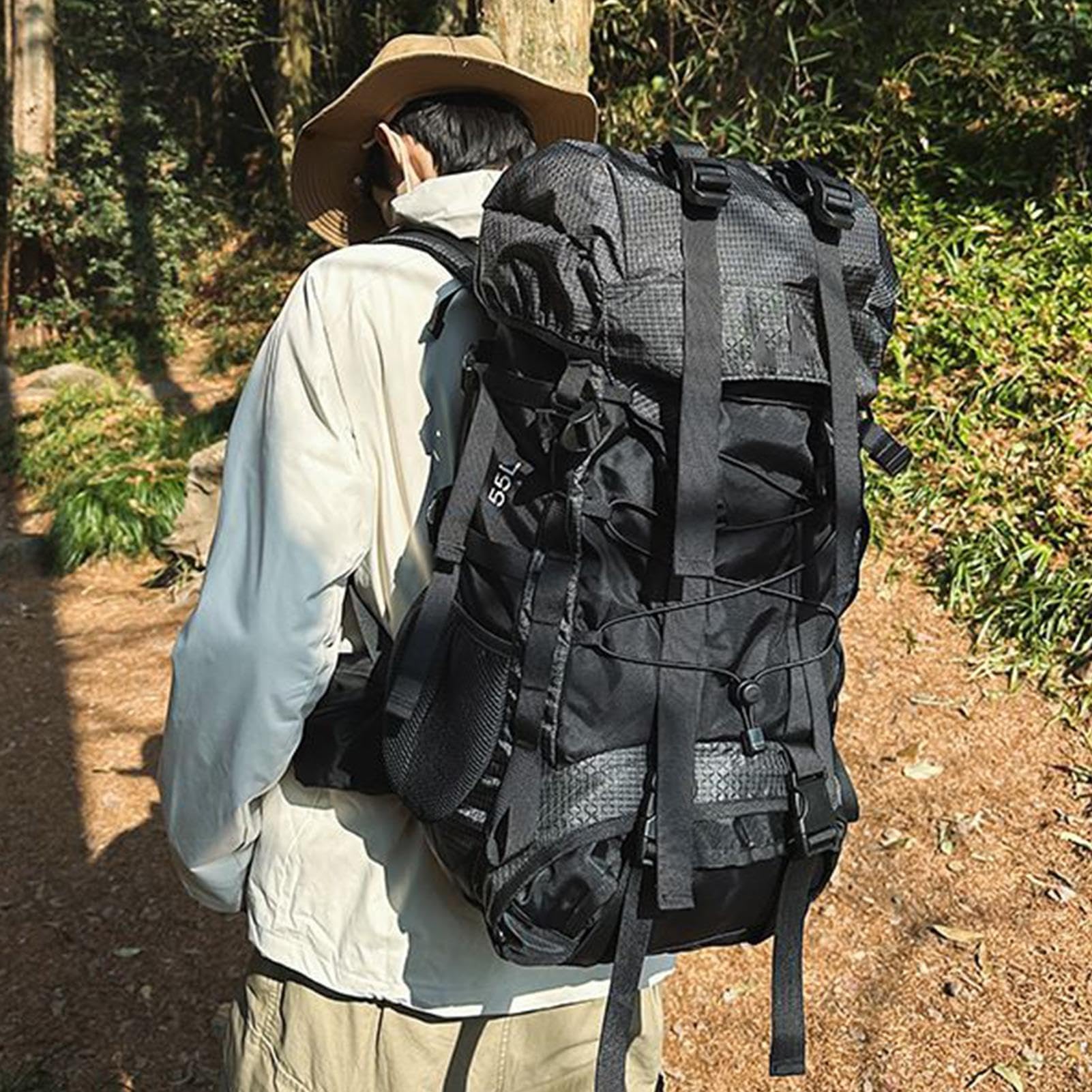 Plecak rowerowy 60L wodoodporny survivalowy męski damski biegacze | Plecak Outdoorowy Turystyczny Do podróży, kempingu, trekkingu, sportów outdoorowych, fitnessu, kolarstwa,