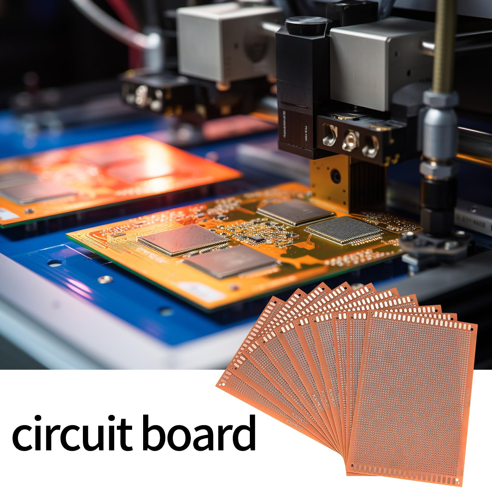 10 sztuk PCB Płytka drukowana Uniwersalna płytka prototypowa, 10 x 10 cm Elektroniczne prototypy DIY Perforowane Base, Dwustronna płytka drukowana PCB Prototyp do projektu DIY