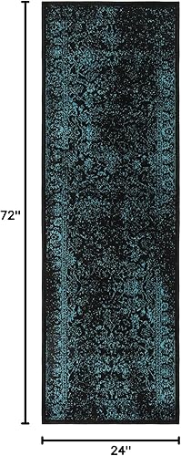 Miniatura 239 de Safavieh colección Adirondack - Alfombra de área, 9 x 12 pies, gris y azul, diseño oriental desgastado, no desprende pelusa, fácil cuidado, ideal