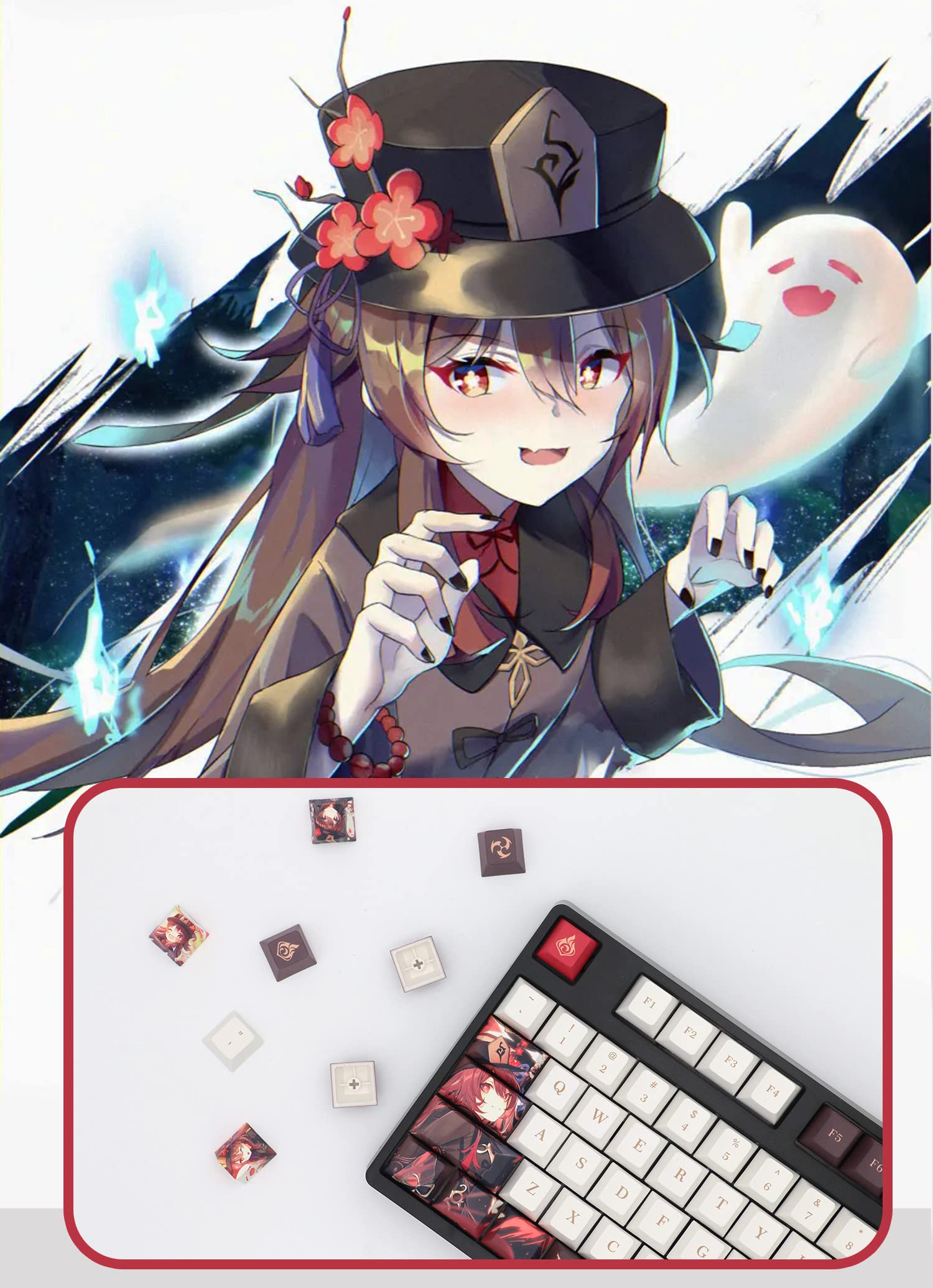 Amazon | 原神 げんしん フータオ(胡桃) キーキャップ 原神グッズ PBT