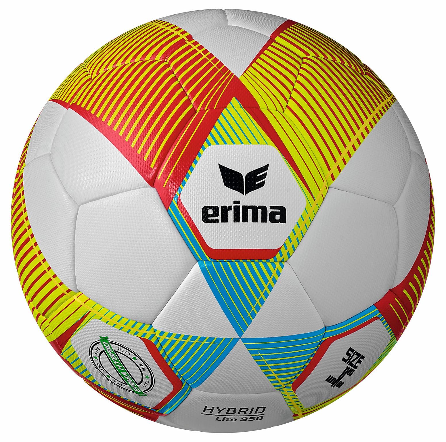 Erima Unisex Jugend HYBRID LITE 350 Fußball (7192406), rot/Curacao, 4