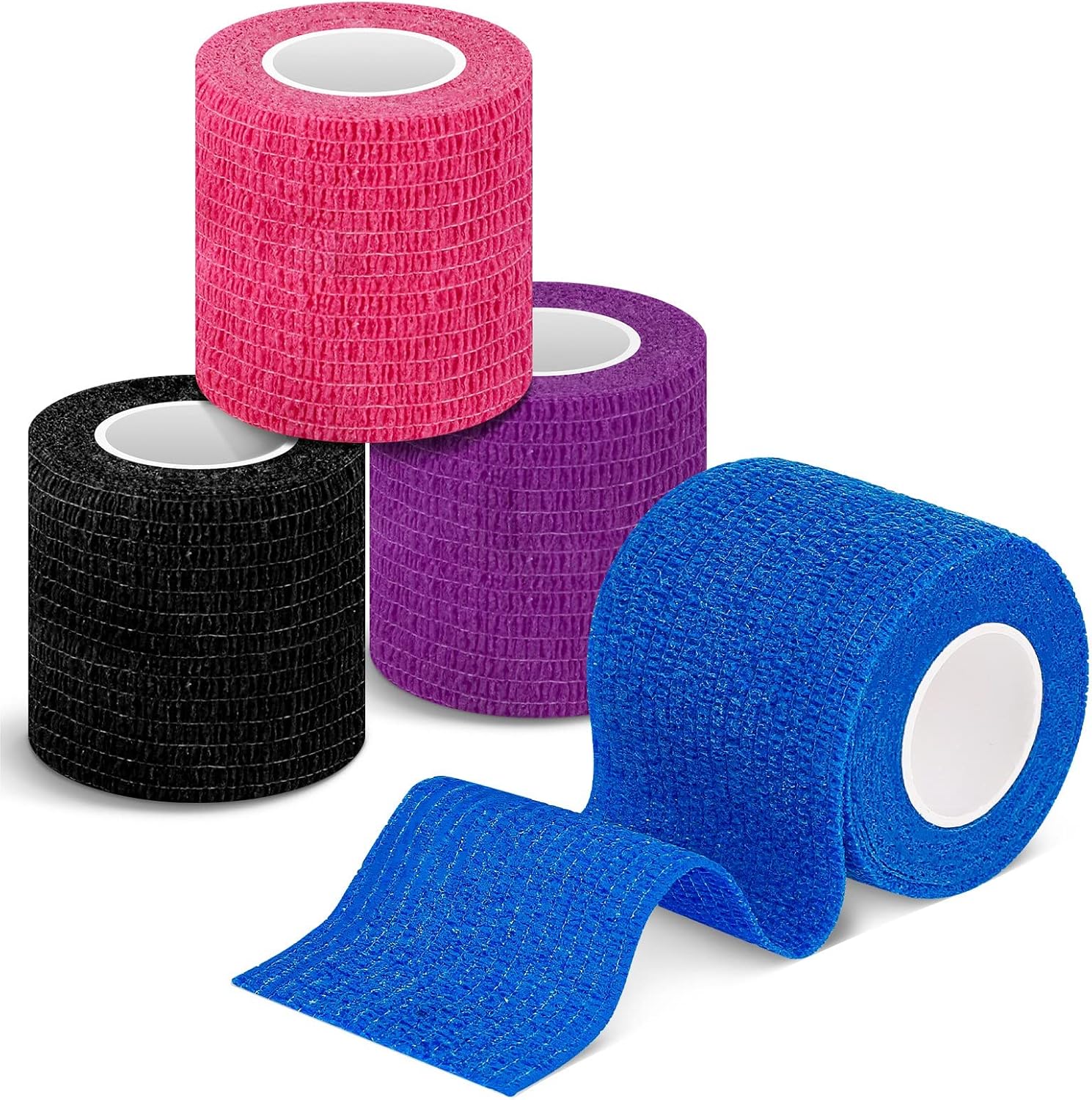 AhlsenL 4 Roll Self Adherent Wrap Bandage Vet Wrap Cohesive Bandage 1