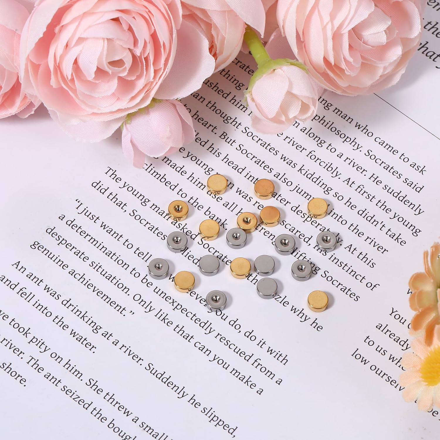 20 Pcs Flat Earrings Back for Stud, Stainless Steel Screw on Earrings Back, 2mm Earring Backs Replacement for Women Men Dainty Push Pin Cartilage Earring (0.8mm Hole) - Image 7