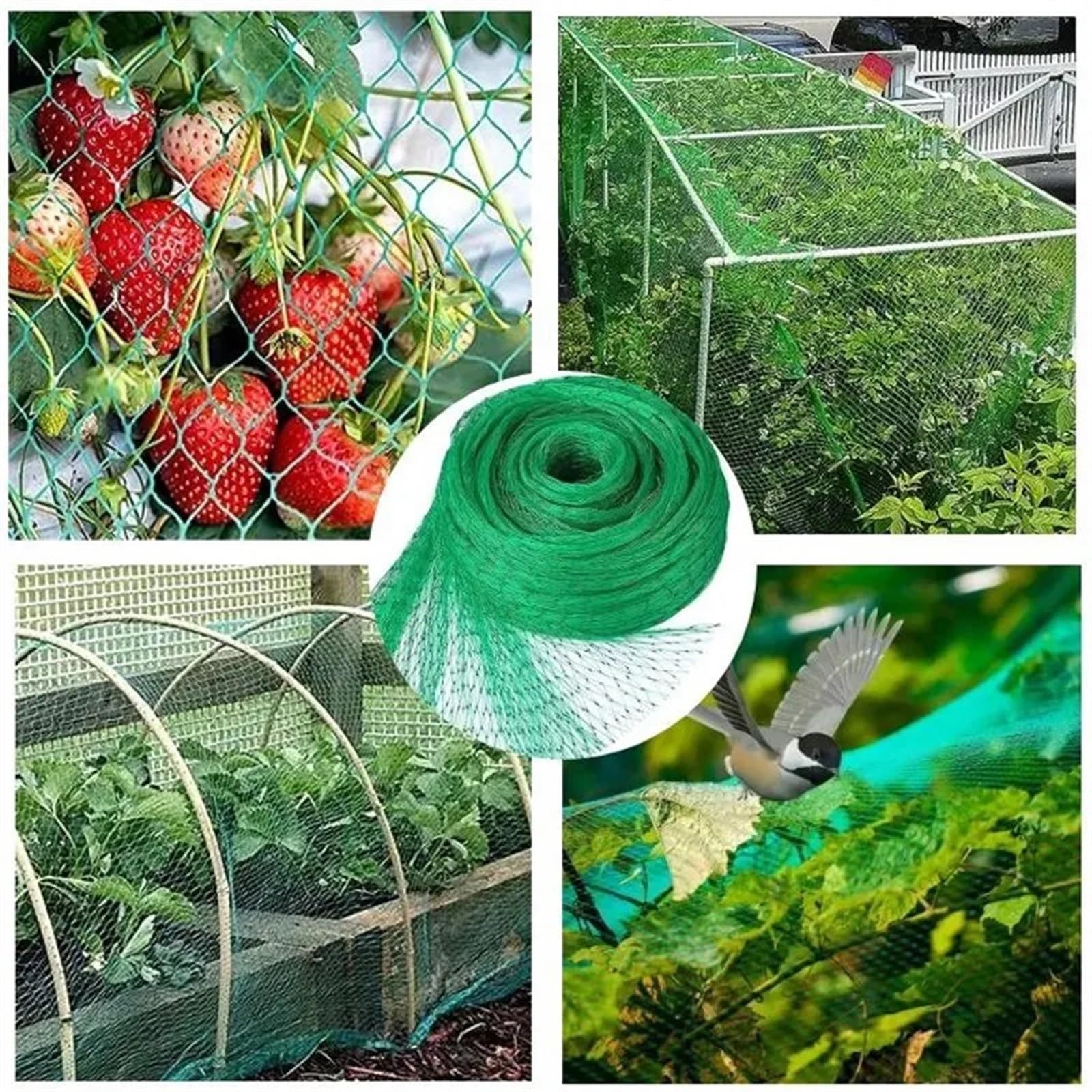 Filet Arbre fruitier Filet de Jardin en Maille tissée Verte, Protection des Plantes, Fruits, Fleurs, Arbres, clôture Extensible, Filet Durable(4x8m)