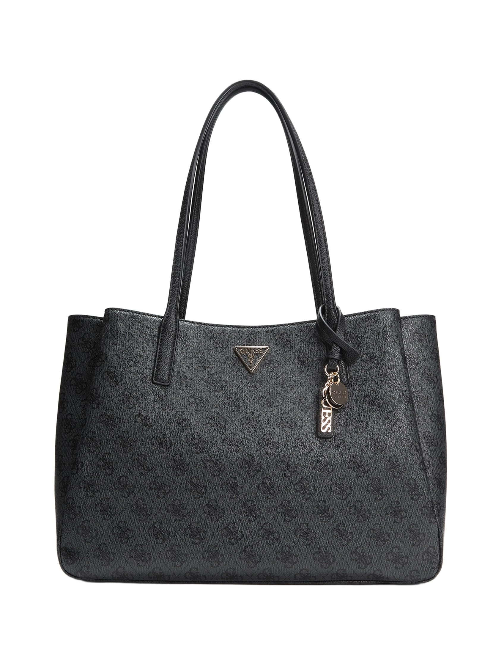 GUESS borsa a tracolla borsa da ufficio con scomparto per laptop Noelle II Tech Tote Coal Logo grigio scuro