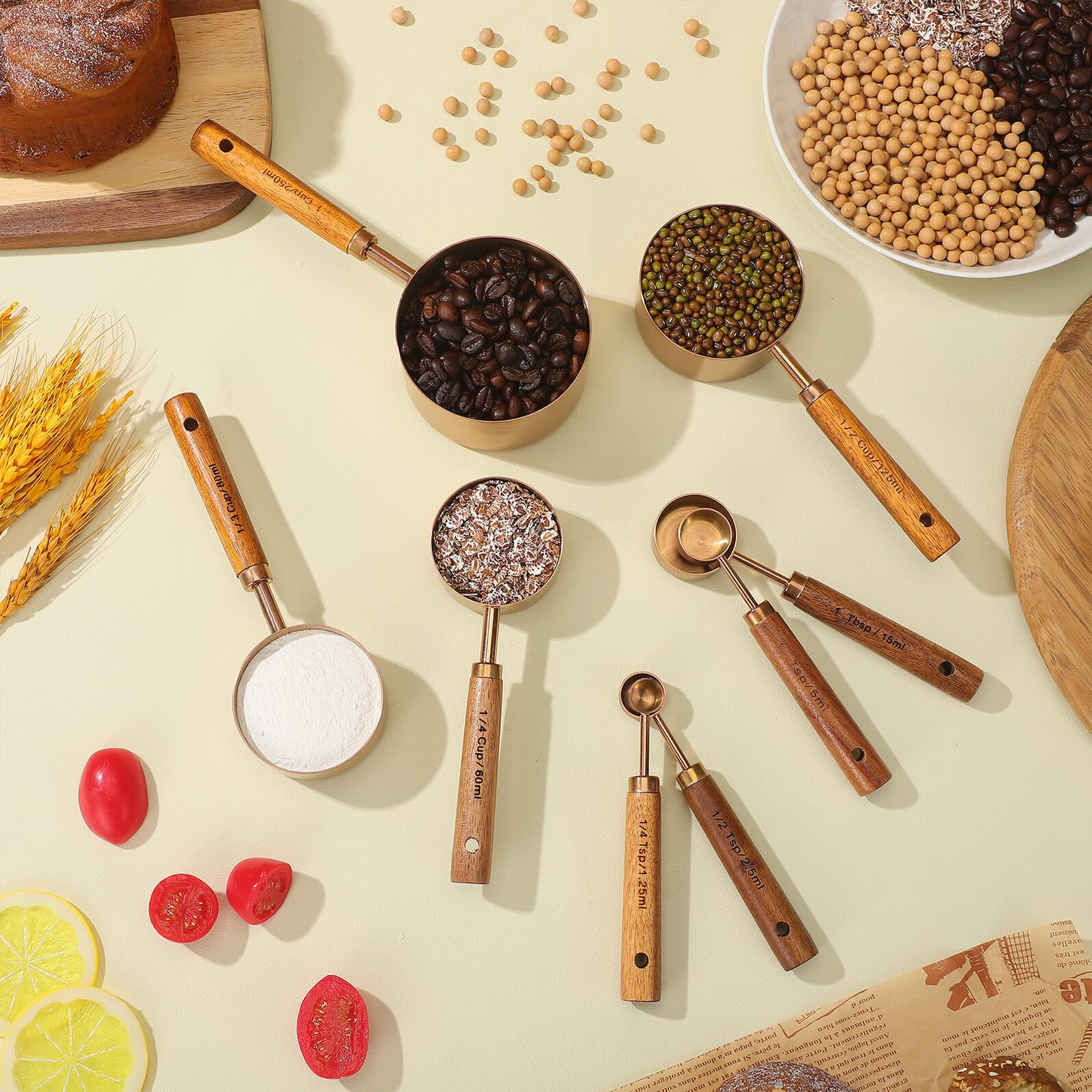 Ensemble de Cuillères Doseuses 8 Pièces en Acier Inoxydable Cuisine