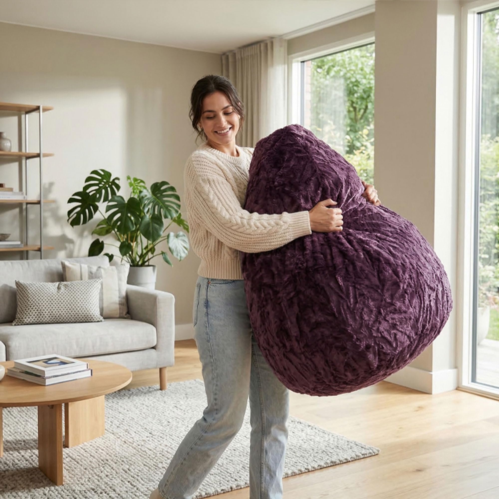 SITTING POINT only by MAGMA Sitzsack Fluffy XL ca. 220 Liter türkis
