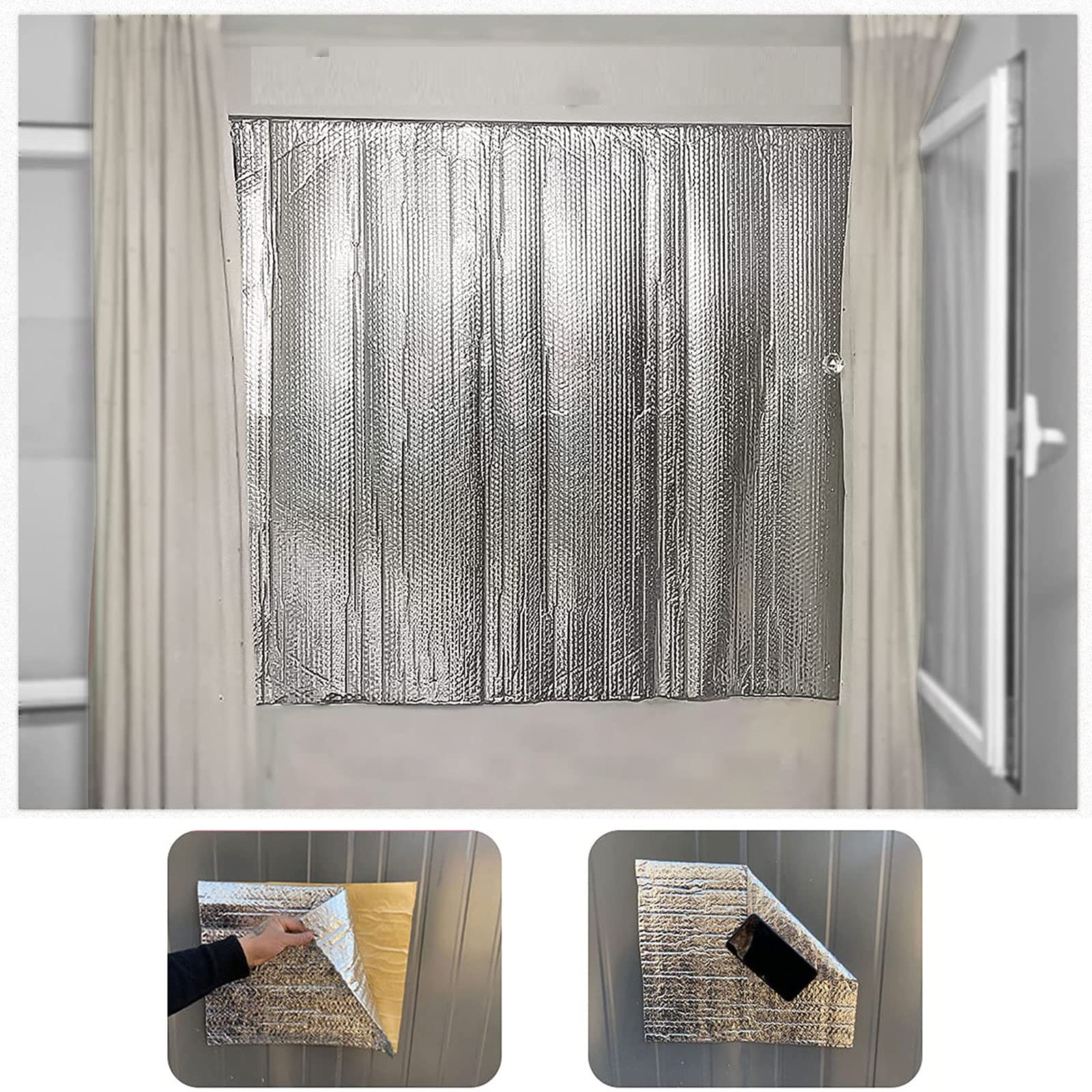 Pannello Isolante per Termosifoni Termoriflettente, Pannelli Riflettenti per Termosifoni Multifunzionale Isolante Termico Termoriflettente per Radiatori Pavimento Della Parete Del Tetto Scaldacqua (S