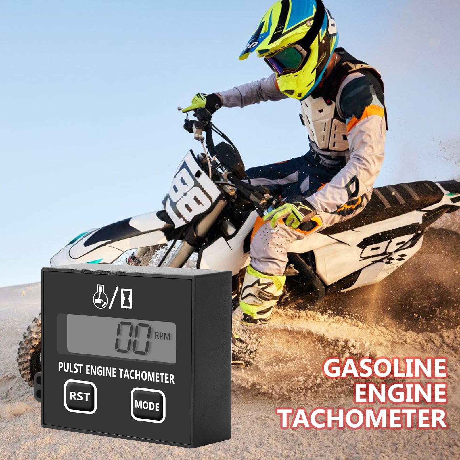 Digitaler Drehzahlmesser Für 2-Takt Motoren - Induktiv, Mit Stundenzähler Bis 99.999 U/min