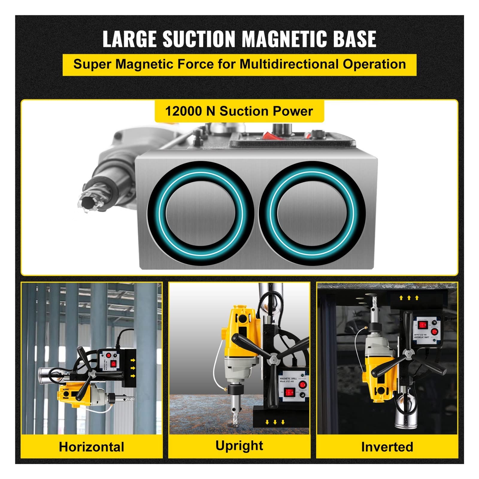 Trapano Magnetico 980W 1100W 1200W Macchina elettrica della Piattaforma di Produzione del banco for la Struttura d'Acciaio di ingegneria MD40 MB23 BRM35(MD40-11PCS)