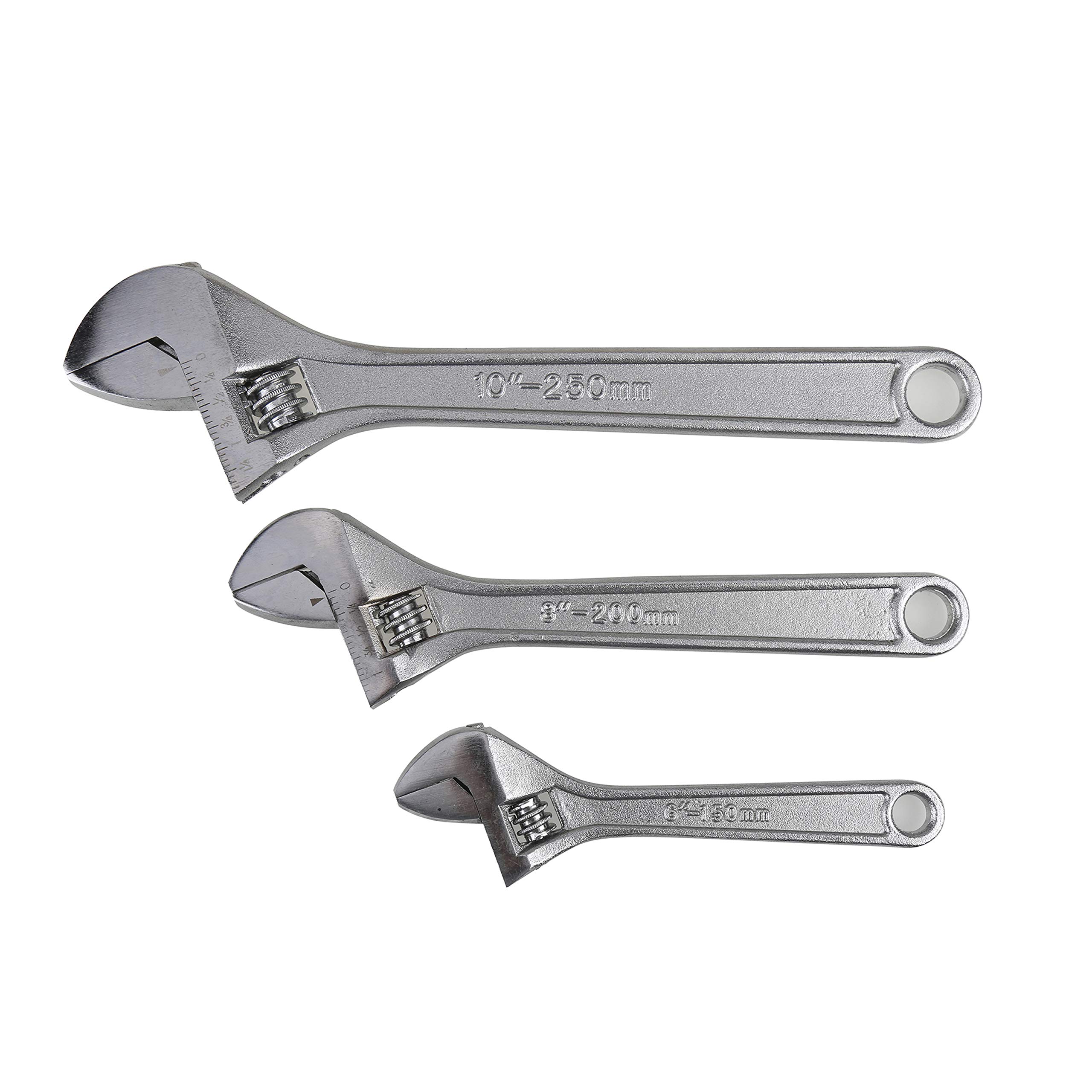 Olympia Tools Adjustable Wrench 3-Piece Set, 88-736