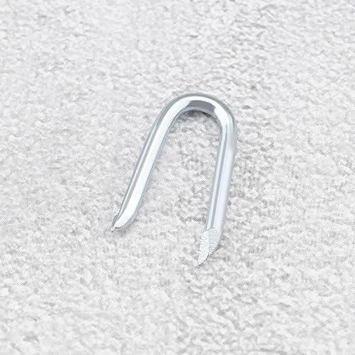 Miniatura 6 de Create idea 200 clavos de valla en forma de U, galvanizados, grapas de red en U, tipo U, galvanizadas, extra afiladas, accesorios de uñas de
