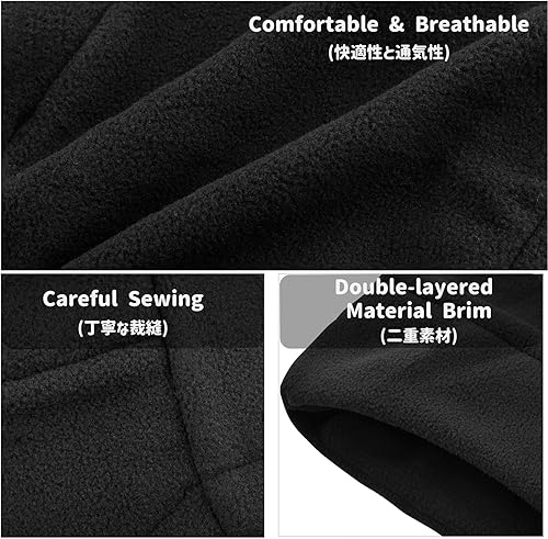 Miniatura 4 de Azarxis Pasamontañas para niños y niños, de forro polar, máscara de esquí, gorra de invierno, ajustable, doble cuello calentador