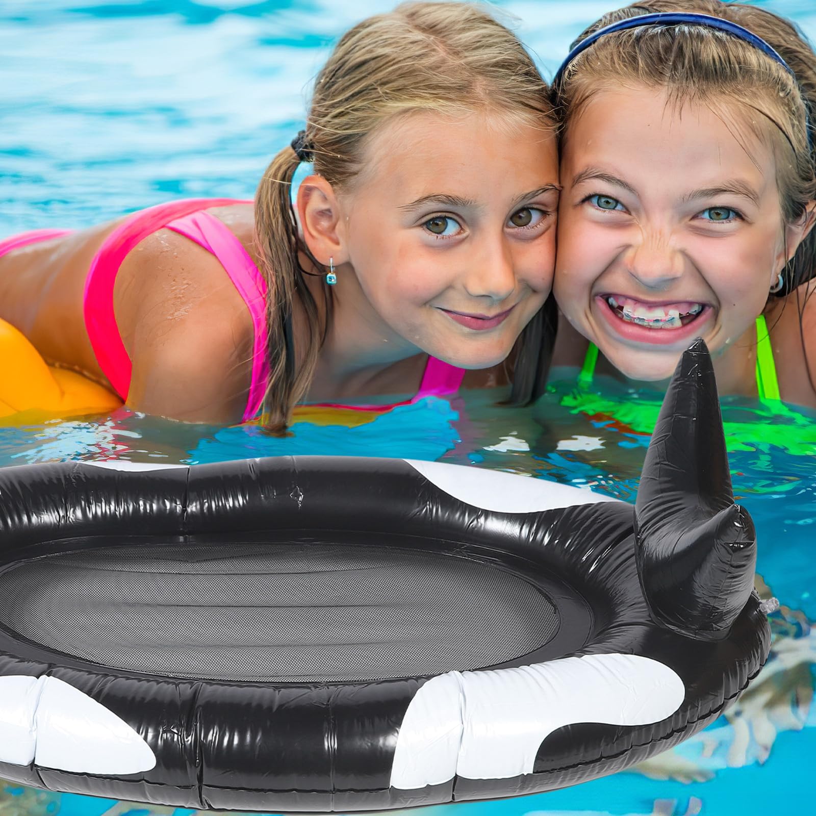 Hamaca Flotante para Piscina Diseño Bonito y Superficie Suave, Inflable para Adultos
