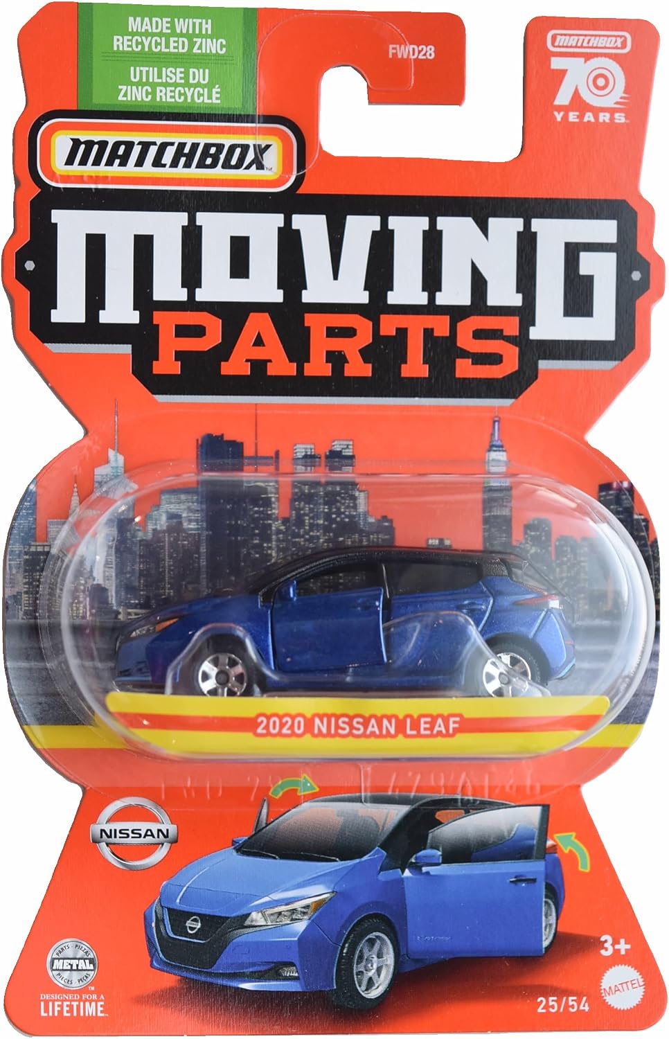Matchbox 2020 Nissan Leaf, Moving Parts 25/54 [Blue]