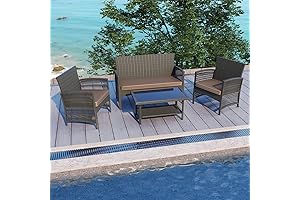 IDS Online Premium 4-Piece Outdoor Furniture Set for Garden and Backyard